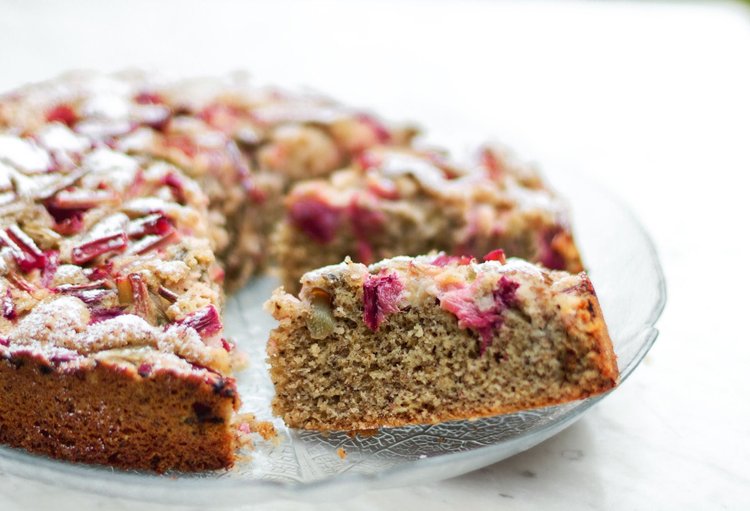 Rustykalna tarta z rabarbarem