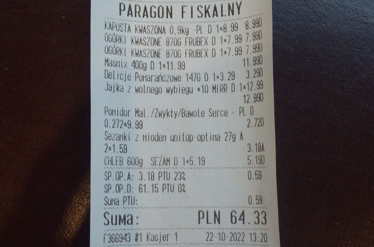 Zrobiliśmy zakupy w sklepie osiedlowym w Wielkopolsce. Paragon mówi sam za siebie