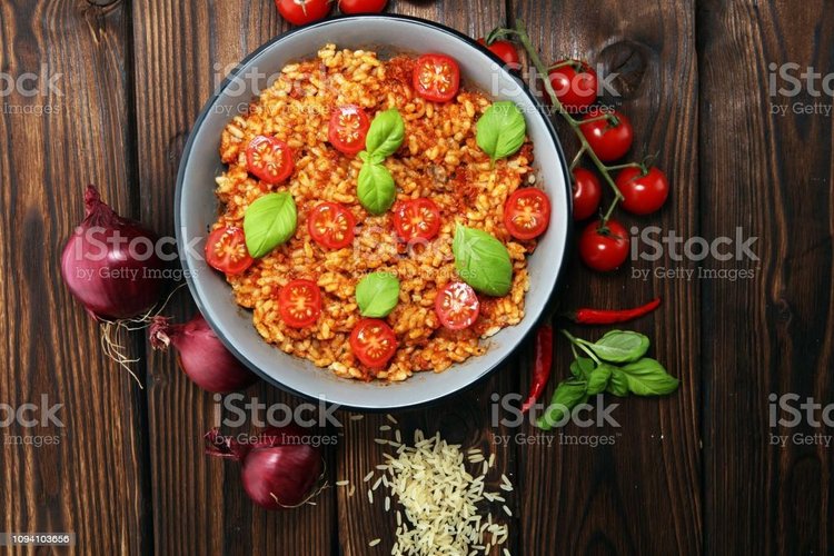Risotto pomidorowe z gorgonzolą