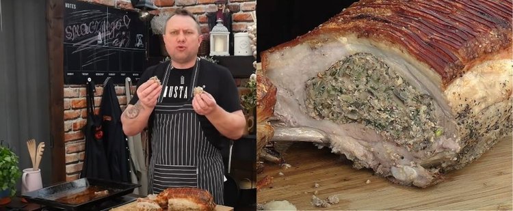 Przepis na faszerowany boczek według Tomasza Strzelczyka