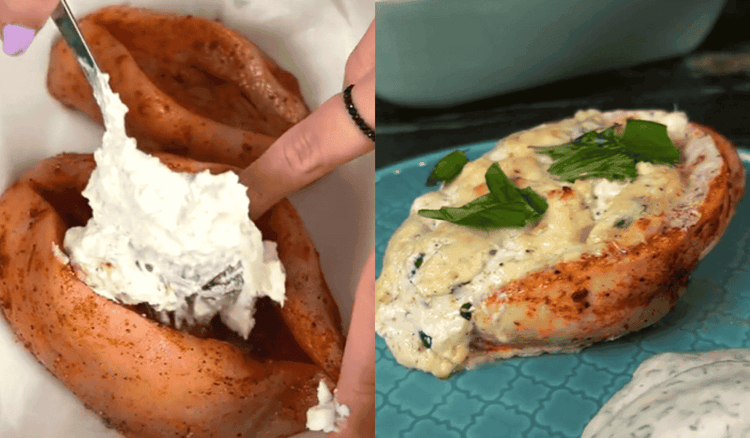 Natalia nadziała filet prostym farszem. Jej szybki obiad smakuje lepiej niż z restauracji
