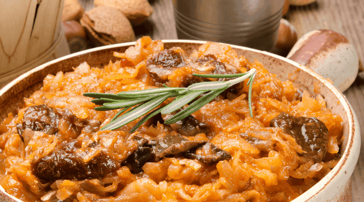 Bigos wigilijny z grzybami 