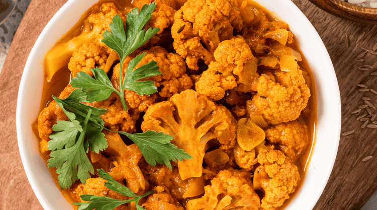 Kalafior pieczony z curry 