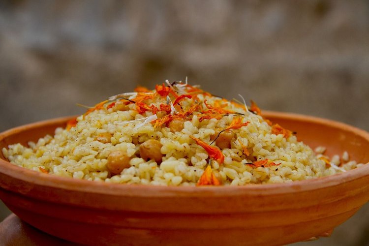 Kasza bulgur z warzywami i fasolką