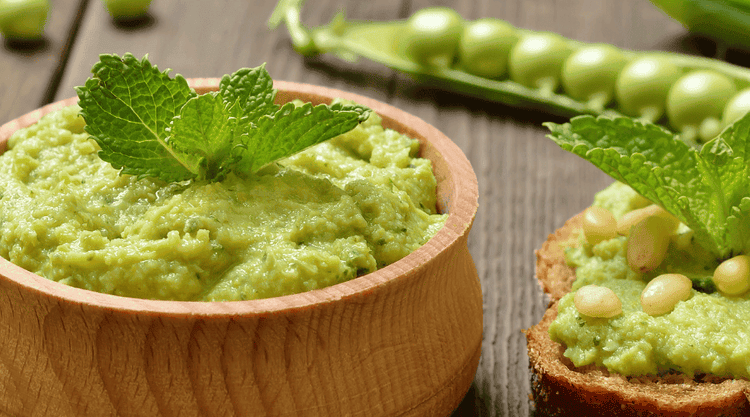 Puree z zielonego groszku 