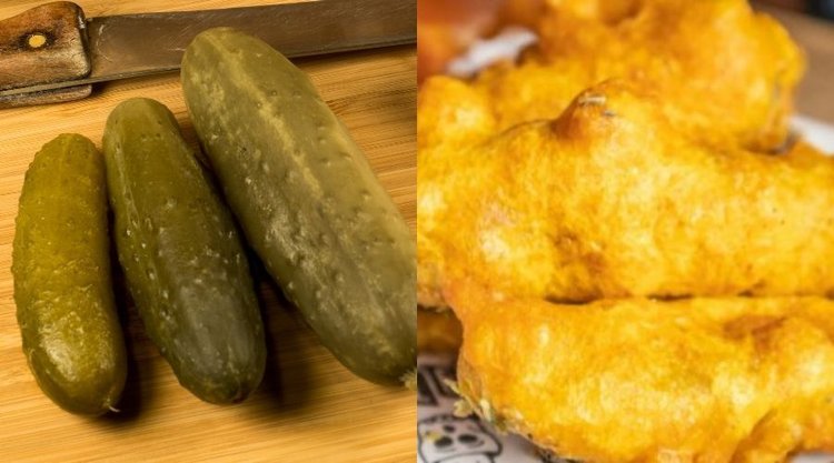 Ogórki kiszone w chrupiącej panierce