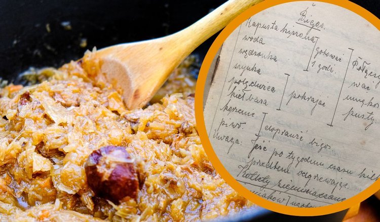 Ten przepis na bigos ma co najmniej 100 lat. Znalazłem go w zeszycie prababci