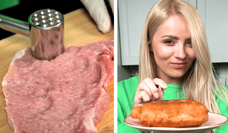 Rozbiła schab i nadziała go uwielbianym farszem. Te kotlety są już hitem