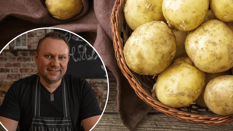 Tomasz Strzelczyk pokazał, jak czyści młode ziemniaki. Nie wiem, jak na to wcześniej nie wpadłam