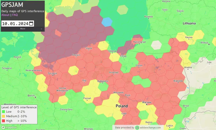 Kolejne duże zakłócenia sygnału GPS. Problemy wystąpiły nawet na Śląsku