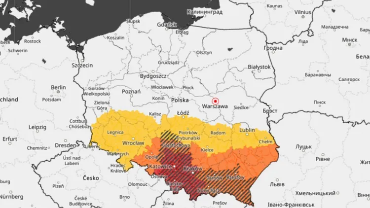 Wprowadzono trzy stopnie zagrożenia. Najgorzej będzie na południu Polski