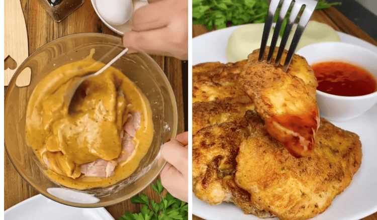 Obtoczyła filet z kurczaka w aromatycznej mieszance. Te kotlety są teraz hitem