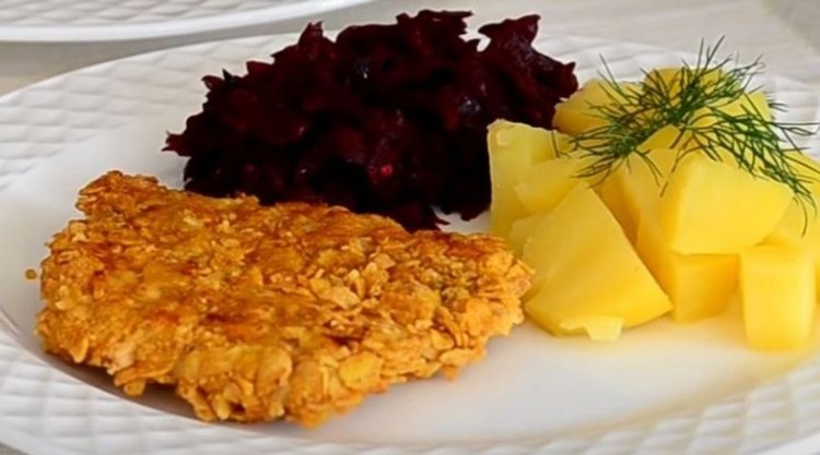 Pieczone kotlety schabowe w panierce z płatków kukurydzianych