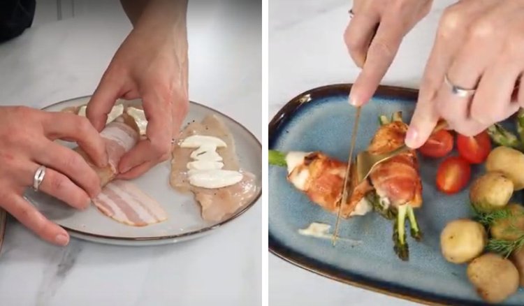 Weź filet z kurczaka i szparagi. Padniesz z wrażenia, jak zobaczysz nasz elegancki obiad