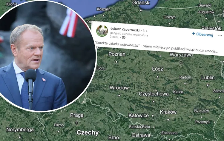 Prezydent chce przemeblować Polskę. Prosi premiera Tuska o nowe województwa na mapie kraju