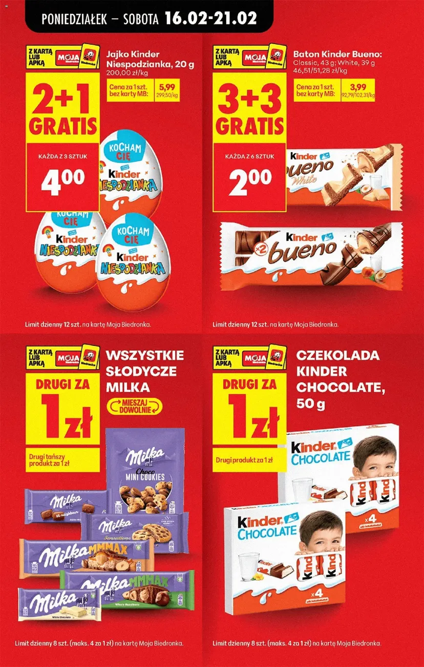 2+2 gratis – Biedronka do 21 lutego wyprzedaje słodycze. Duże zniżki, można zaoszczędzić