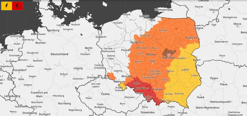 Nadchodzi załamanie pogody, do Polski zbliżają się burze i ulewy. Pilne alerty RCB dla dwunastu województw