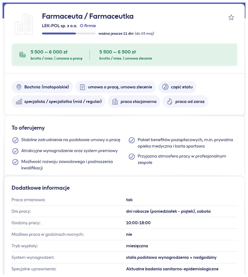 Farmaceuci mogą dostać nawet 9,5 tys. zł na rękę. Sprawdziliśmy oferty