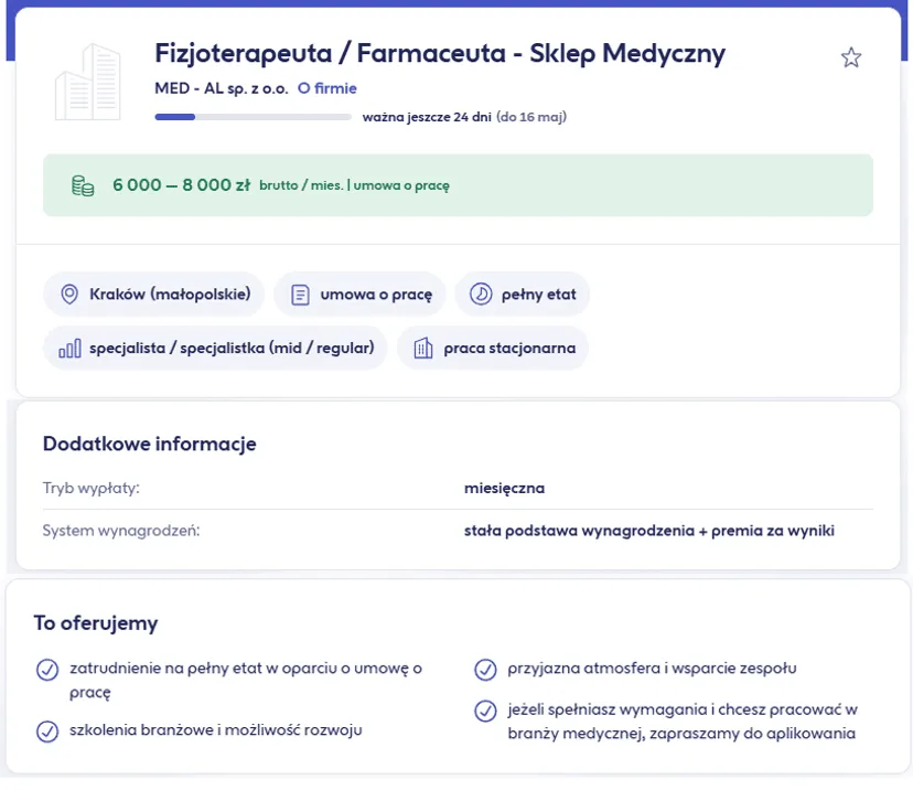 Farmaceuci mogą dostać nawet 9,5 tys. zł na rękę. Sprawdziliśmy oferty
