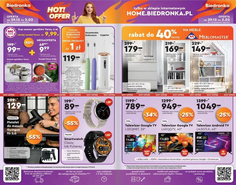 W Biedronce zamówisz telewizor. Trzy nowoczesne modele w wielkiej obniżce