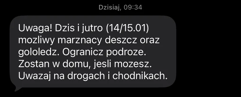 RCB rozsyła alerty do Polaków. "Zostań w domu, jeśli możesz"