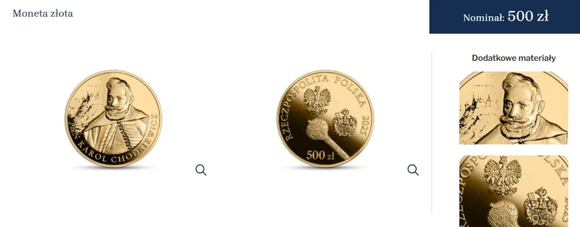NBP wypuszcza monetę 500 zł. Jej wartość będzie większa niż nominał
