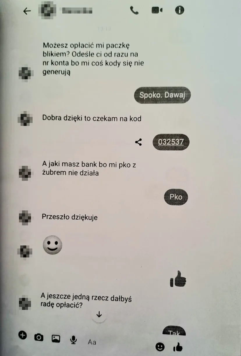 Chciał pomóc bratanicy i stracił 1500 złotych. Policja apeluje o ostrożność