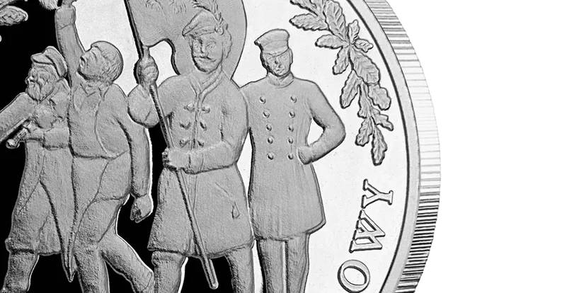 Pamiątkowy medal Polski hymn narodowy - na 100. rocznicę ustanowienia.