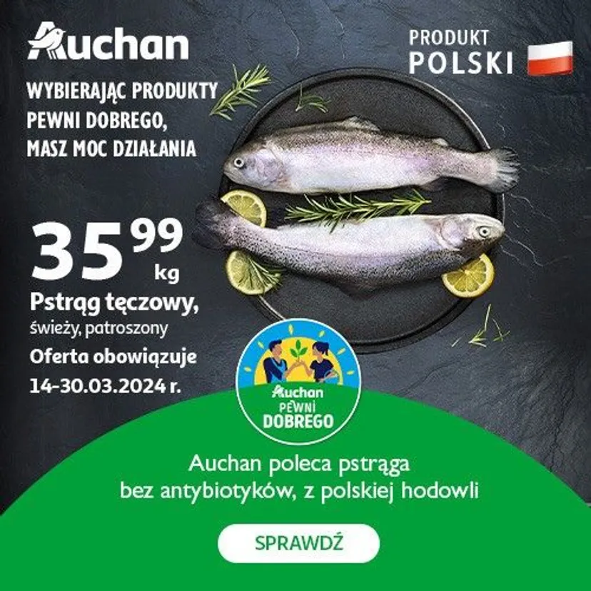 Tak zdrowej ryby nie spotyka się wszędzie. Pieczony pstrąg oczarowuje smakiem