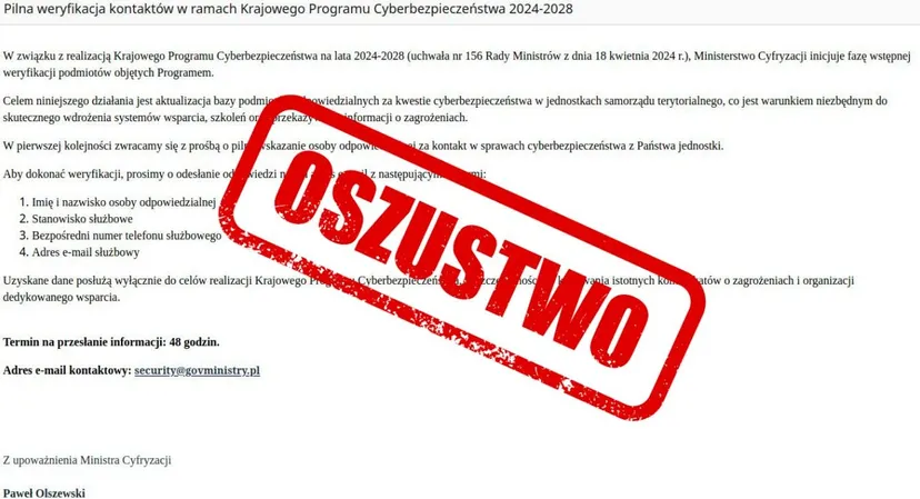Polacy masowo dostają taką wiadomość. Ministerstwo Cyfryzacji bije na alarm