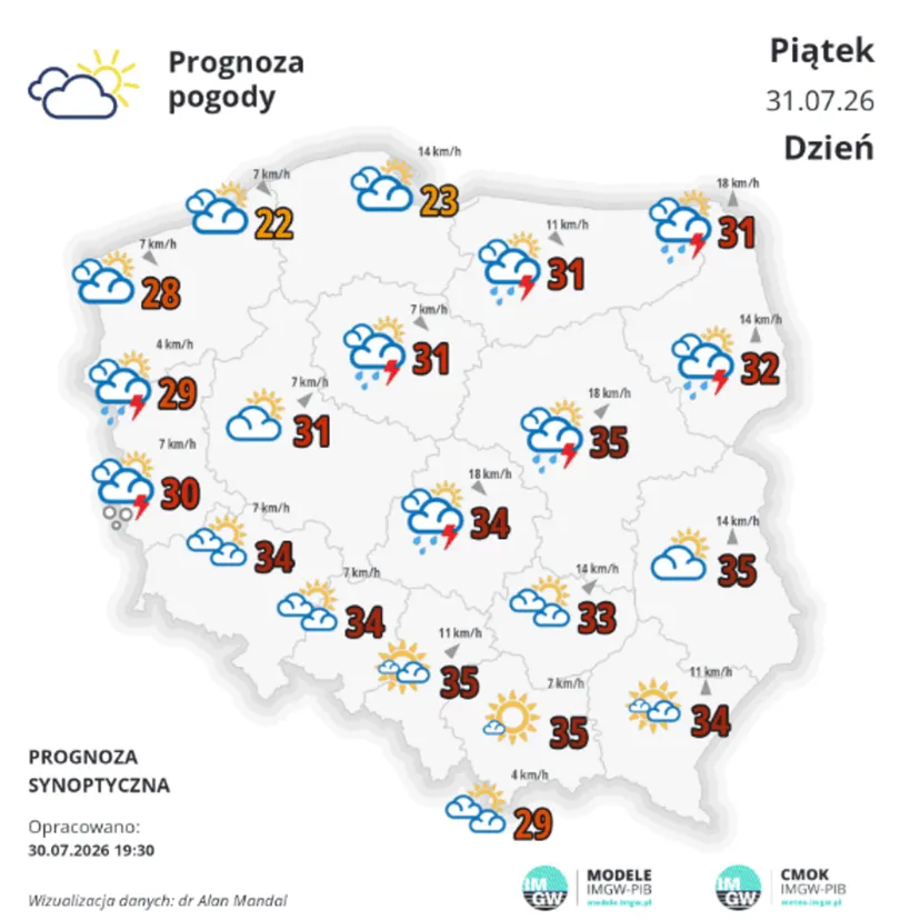 Gwałtowne burze nadciągają do Polski. W tych regionach zrobi się niebezpiecznie