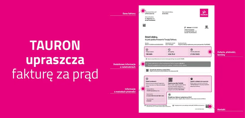 Ważna zmiana w fakturach za prąd. Zmodyfikowane rachunki już w marcu trafią do klientów
