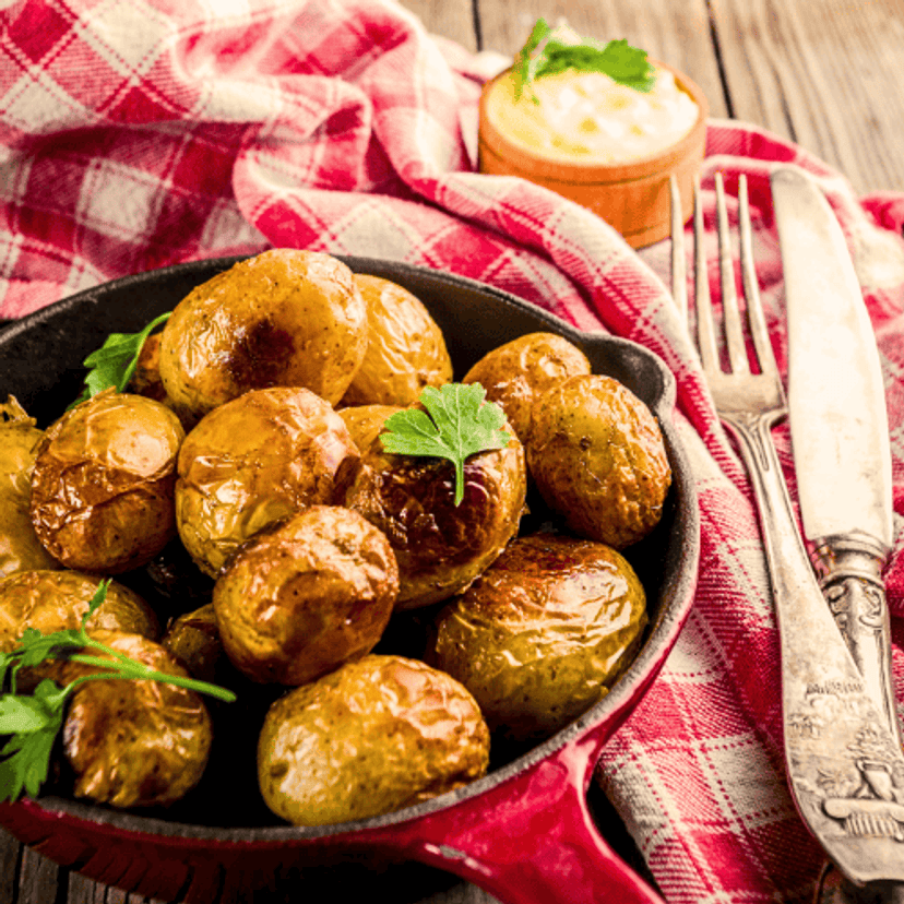 Wsyp ziemniaki do rękawa i zalej uwielbianym produktem. Takiego przysmaku nie zjesz w restauracji