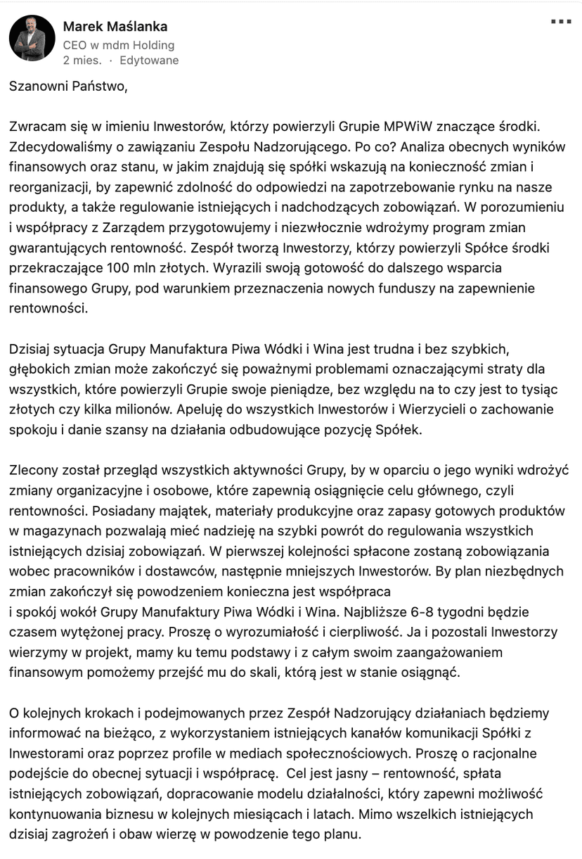 Coraz większe kłopoty firmy Janusza Palikota. Długi idą w miliony złotych