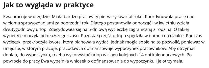 Dofinansowanie wakacji pracownika. Oto jakie warunki trzeba spełnić