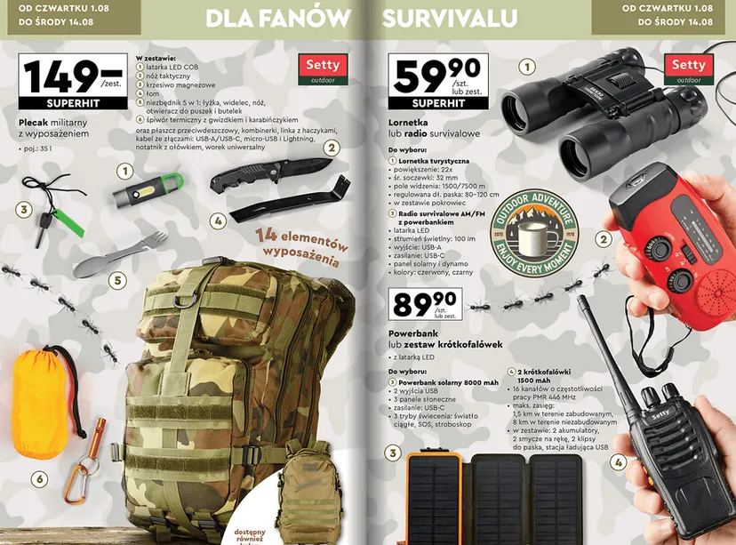 Biedronka: zacznie się w poniedziałek. Sprzęt survivalowy i masowe przeceny dla uczniów