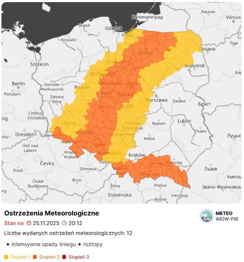 Alert RCB dla dziewięciu województw. IMGW ostrzega Polaków przed niebezpieczną pogodą