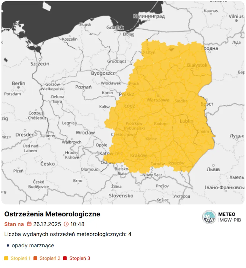 Aż dziewięć województw na żółto. IMGW wydało alerty, Polacy muszą zachować ostrożność