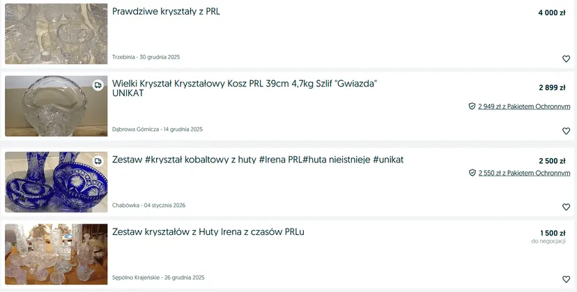 Takich kryształów z PRL poszukują kolekcjonerzy. Lepiej sprawdź szafki i strych, są warte majątek