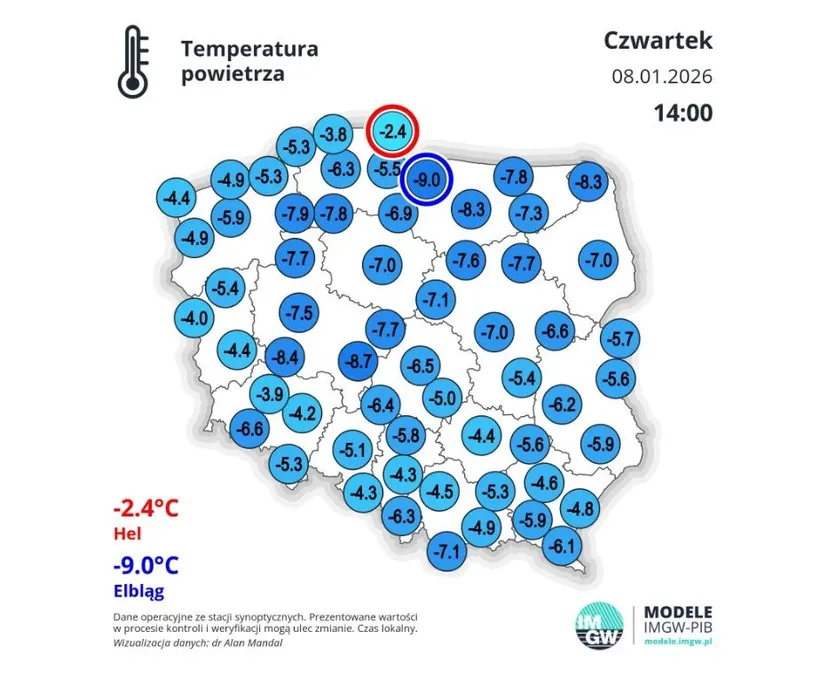 IMGW pilnie ostrzega mieszkańców tych województw. Nadciąga siarczysty mróz