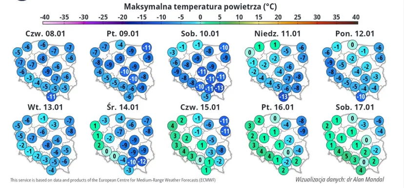IMGW pilnie ostrzega mieszkańców tych województw. Nadciąga siarczysty mróz