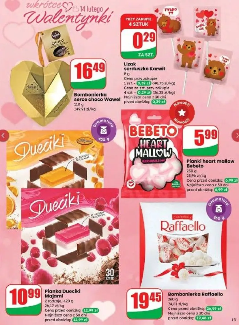 Dino gotowe na Walentynki. Klienci muszą się spieszyć, czas tylko do wtorku