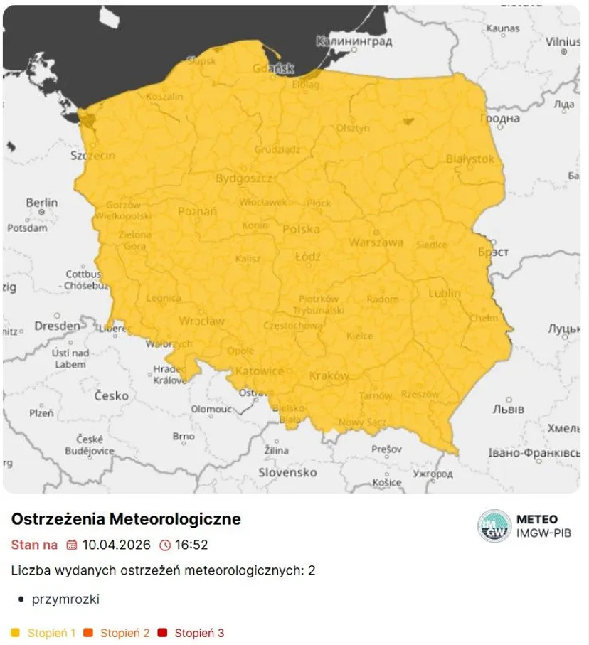 IMGW wydało ostrzeżenia od Szczecina aż po Rzeszów. Zacznie się wieczorem 
