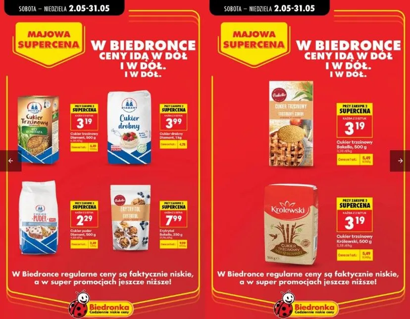 "Majowa Supercena" w Biedronce. Ceny ulubionych produktów poszybują w dół, ale trzeba się spieszyć