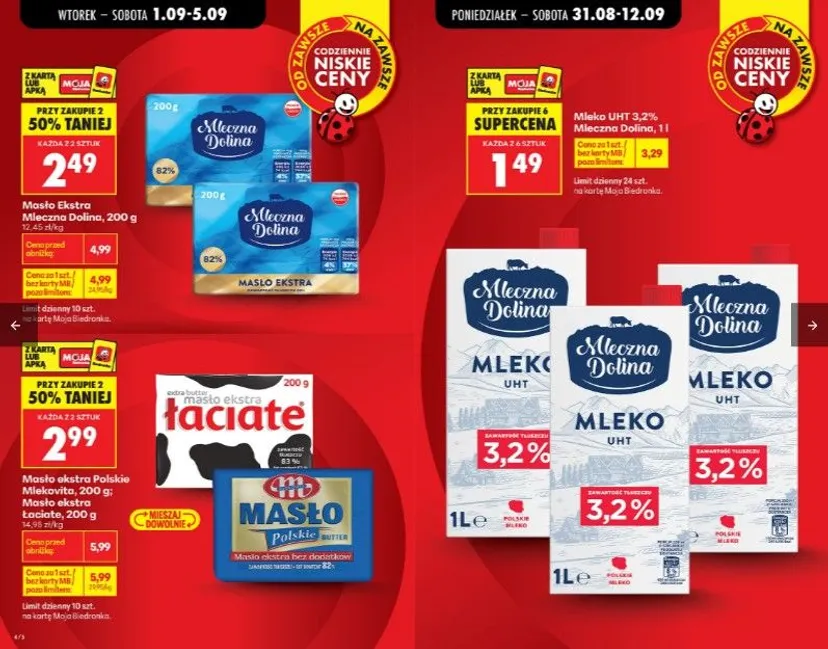 W Biedronce rozdają hity za grosze. Od 1 września 2+2 gratis, Polacy wypełnią koszyki po brzegi