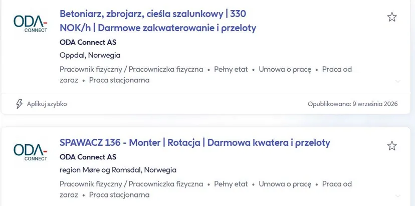 Tu płacą Polakom 100 zł za godzinę bez języka. Norwegia potrzebuje pracowników od zaraz