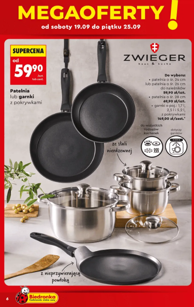 Od 19 września wchodzi specjalna oferta w Biedronce. Markowe produkty już od 59,90 zł