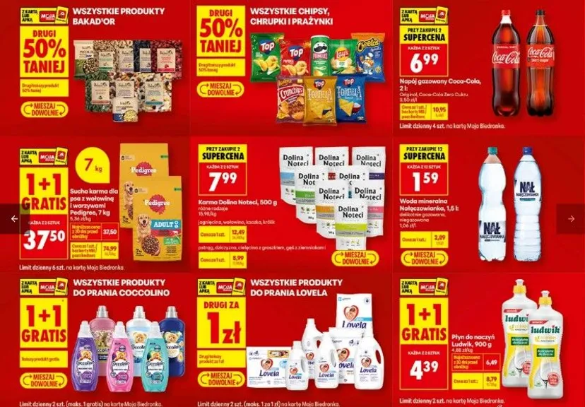 W Biedronce oszaleli. Sobotni festiwal promocji, klienci pakują pełne koszyki