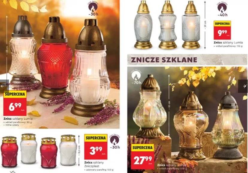 Rekordowe ceny zniczy w Lidlu na Wszystkich Świętych. Kapliczki za 5,99 zł, a wkłady za grosze. Przeceny już ruszyły