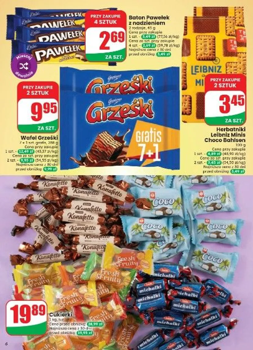 Szalone promocje w Dino od 7 października. Akcje 2+1, 3+3, a uwielbiane przez Polaków słodycze już za 39 groszy
